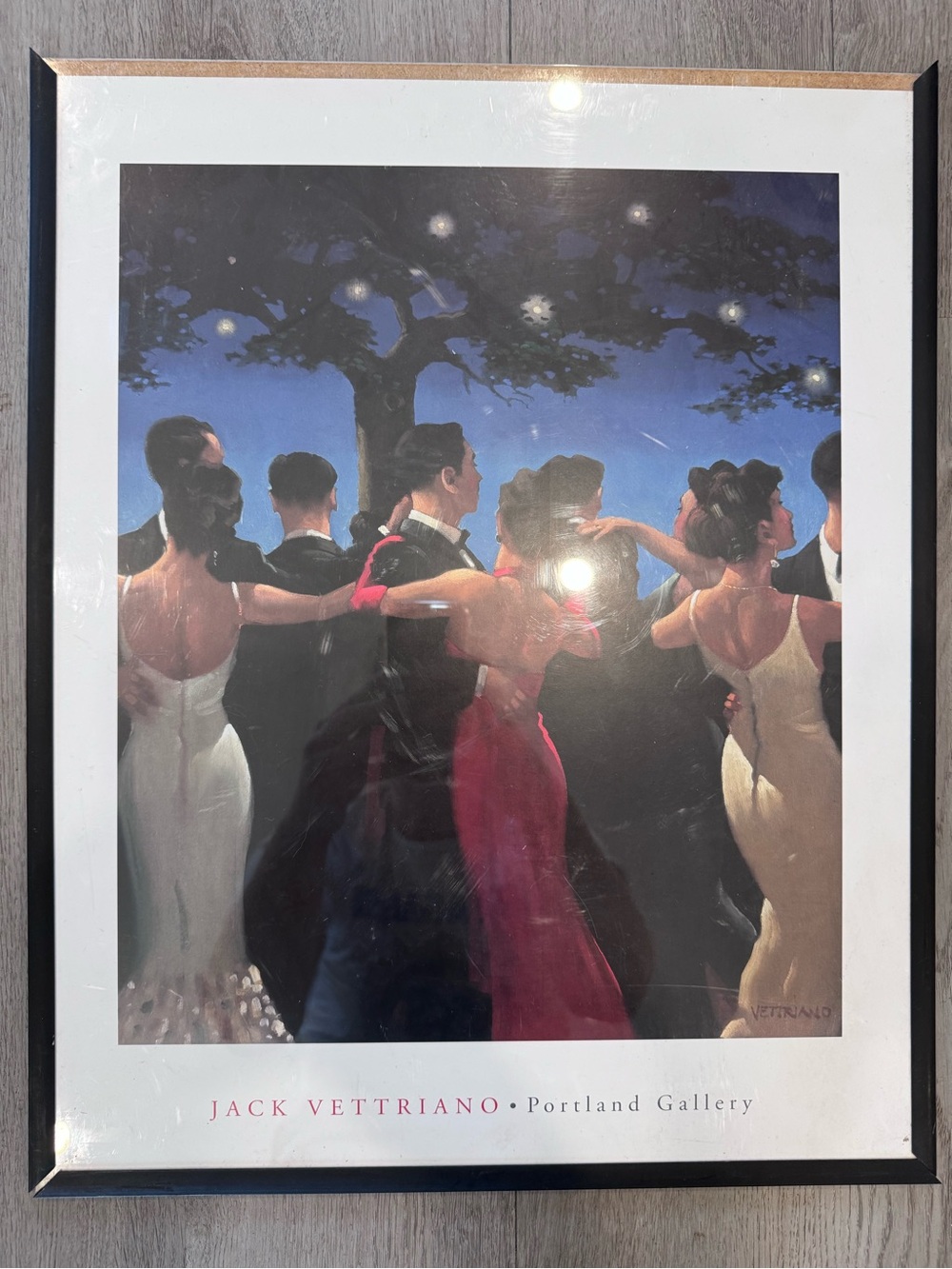 Waltzers by Jack Vettriano Framed Art Print Poster Portland Gallery 20x16 In